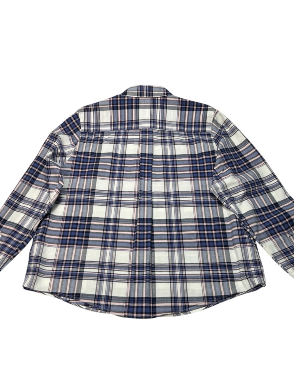 Rockies Vintage Plaid Button Down Shirt Blue White Pink Womens size XXL Cotton - Picture 3 of 9